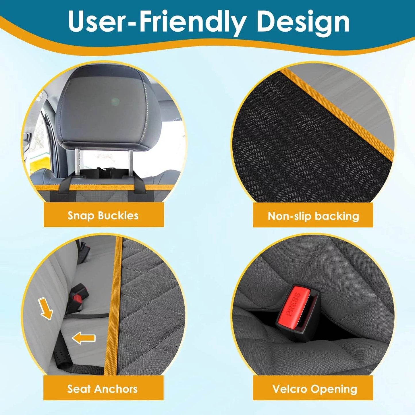 Luxury Dog Car Seat Cover Hammock – Max & Rex Collection