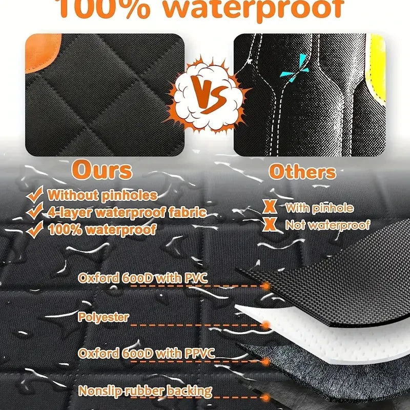 Pet Zen 100% Waterproof Car Rear Seat Cover – Heavy Duty
