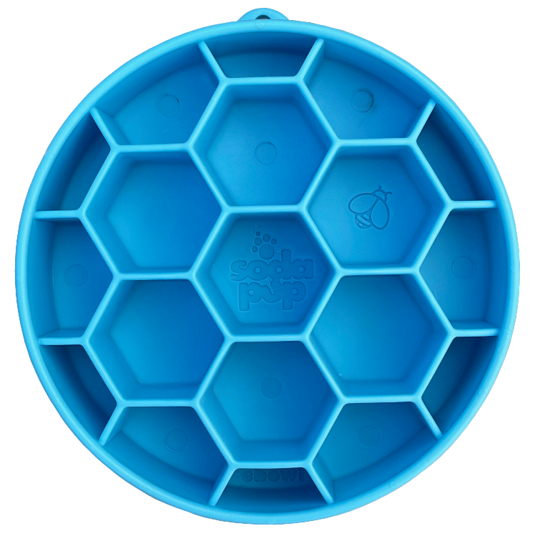 SodaPup Honeycomb Slow Feeder Dog Bowl – Enrichment & Anxiety Relief
