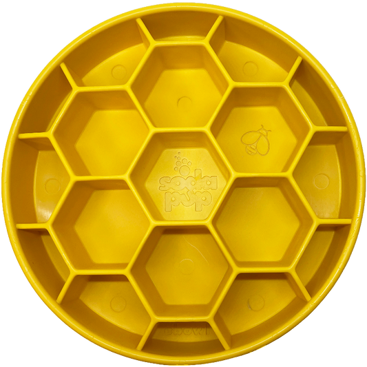 SodaPup Honeycomb Slow Feeder Dog Bowl – Enrichment & Anxiety Relief