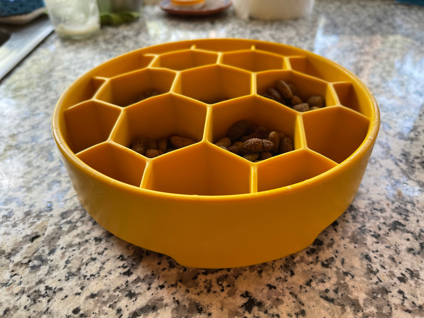 SodaPup Honeycomb Slow Feeder Dog Bowl – Enrichment & Anxiety Relief