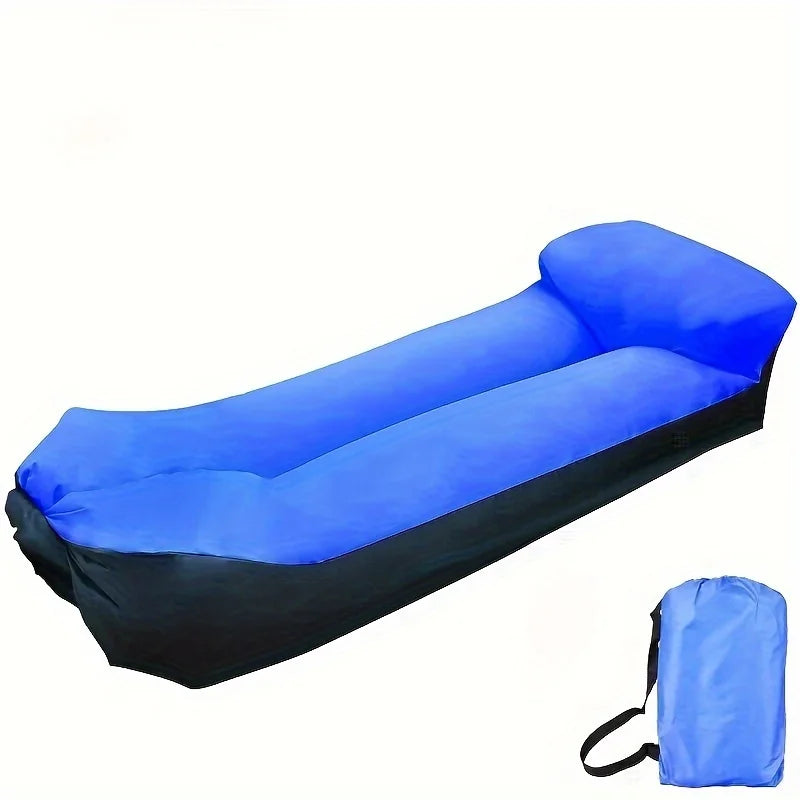 Portable Inflatable Lounger Air Sofa, Quick-Inflate Beach & Camping Couch, Foldable Outdoor Lounger