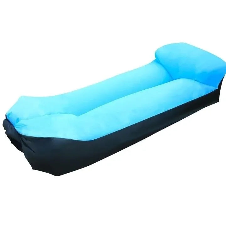 Portable Inflatable Lounger Air Sofa, Quick-Inflate Beach & Camping Couch, Foldable Outdoor Lounger